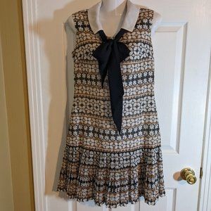 Vintage PLW Stunning Floral Sleeveless 1970's Collared Midi Length Dress - Small